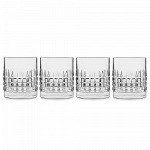 Набор из 4-х стаканов для виски CHARME, 380 мл, бессвинцовый хрусталь, серия Mixology, LUIGI BORMIOLI, Италия, 