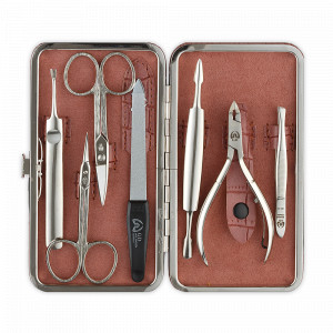 Набор маникюрный в футляре, 7 предметов, GD, Германия, Домашний маникюрный набор