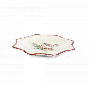 Блюдо фигурное «Лошадка», 20 см, керамика, белый, красный, серия Festival, ANNA LAFARG, Китай, Festival ANNA LAFARG