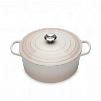 Кастрюля с крышкой, 3,3 л, 22 см, чугун, цвет: меренга, серия Meringue, LE CREUSET, Франция