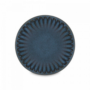 Тарелка обеденная, 26 см, фарфор, черный, синий, серия Black Kitchen, HOME &amp; STYLE, Китай, HOME & STYLE (Италия)