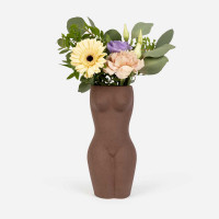 Ваза для цветов Black, 23 см, керамика, коричневый, серия Body, DOIY, Испания_00819740048188562191.jpg