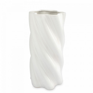 Ваза для цветов, 30 см, керамика, молочно-бежевый, рельеф, серия Drapery, ANNA LAFARG, Китай, Предметы интерьера ANNA LAFARG