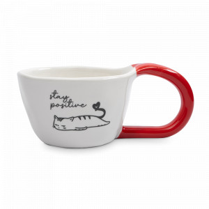 Кружка «Кот», 350 мл, фарфор, белый, черный, серия Eccentric, ANNA LAFARG, Китай, Кружки фарфоровые