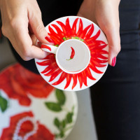 Пара кофейная Red Pepper, 100 мл, костяной фарфор, красный, серия Red, TAITU, Италия_00809510048882172655.jpg