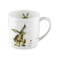 Кружка «Хороший день для кролика», 310 мл, костяной фарфор, белый, декор, серия Wrendale Designs, ROYAL WORCESTER, Великобритания, 