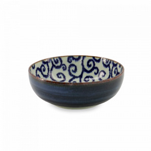 Салатник порционный, 15 см, 650 мл, фарфор, белый, синий, серия Ten Karakusa, TOKYO DESIGN, Нидерланды, Салатники порционные