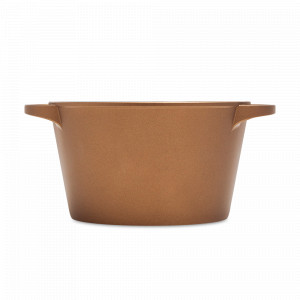 Кастрюля с антипригарным покрытием для индукцинных плит, 5.3 л, 24 см, литой алюминий, золотой, серия K360, LUCHETTI, Италия, Скидка -20% на посуду LUCHETTI