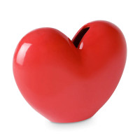 Ваза для цветов, 15.5 см, керамика, красный, серия Love, DOIY, Испания
