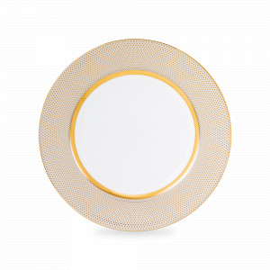 Тарелка пирожковая, 16 cм, костяной фарфор, белый, золотой, серия Золотой алмаз, NARUMI, Япония, NARUMI (Япония)