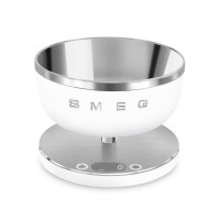 Весы кухонные, нержавеющая сталь, белый матовый, SMEG, Италия