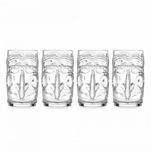 Набор из 4-х стаканов для коктейлей Pulcinella, 450 мл, хрустальное стекло, серия Tiki, RCR, Италия, Бокалы и стаканы для коктейлей RCR
