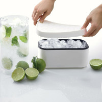 Форма для льда с контейнером, 22.5 х 12.5 см, ABS пластик, белый, серия Ice, LEKUE, Испания_00817020059189343836.jpg