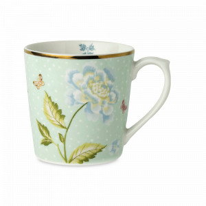 Кружка Mint Uni, 12 х 8.8 см, 0.35 л, фарфор, белый, зеленый, серия Uni, Laura Ashley, Великобритания, LAURA ASHLEY (Великобритания)