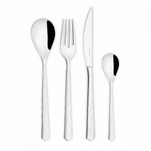 Набор столовых приборов на 6 персон, 24 предмета, нержавеющая сталь 18/10, серия Neo, BUGATTI Cutlery, Италия, BUGATTI CUTLERY (Италия)