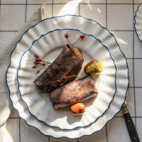 Тарелка закусочная, 21 см, фарфор, белый, синий, серия Santorini, LIBERTY JONES, Китай_00822870050333204826.jpg