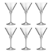 Набор из 6-ти бокалов для мартини, 210 мл, хрустальное стекло, серия Timeless, RCR, Италия