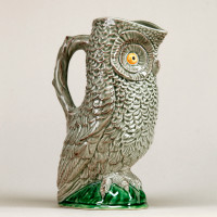 Кувшин «Сова», 1,3 л, керамика, декор, Bordallo Pinheiro, Португалия_00804080066222495205.jpg