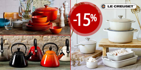 Скидка -15% на Le Creuset