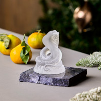 Статуэтка декоративная Змея , 12 см, хрусталь, белый, DECOR DE TABLE, Россия_00817590060242407296.jpg