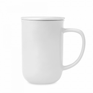 Кружка с ситечком и крышкой Balance, 500 мл, фарфор, нержавеющая сталь, белый, серия Minima, VIVA Scandinavia, Дания, Белые кружки