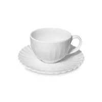 Пара чайная White, 200 мл, фарфор, белый, серия Lynns, ROOMERS TABLEWARE, Великобритания, 