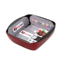 Форма для запекания квадратная BOR Square red, 16 х 16 х 5 см, 1 л, борсиликатное стекло, красный, VITRINOR, Испания_00809030034417297547.jpg