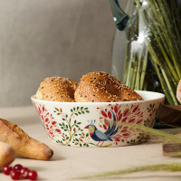 Салатник Fantail Bird, 900 мл, 19.2 см, фарфор, белый, декор, серия Birds of Paradise, LIBERTY JONES, Россия_00814630035357496504.jpg