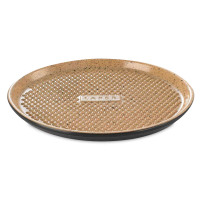 Планча с рифленой поверхностью для гриля, диам. 32 см, высота 2,6 см, внешнее огнеупорное покрытие - глазурь черного цвета, серия Lafer BBQ, ROEMERTOPF, Германия