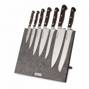 Набор кухонных ножей, 7 штук, на магнитной подставке ComposeEat, серия Classic Smoked Oak, BERGER CUTLERY, Германия, Набор ножей упаковка