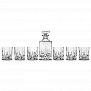 Набор для виски, 7 предметов, 750 и 210 мл, хрустальное стекло, серия Opera, RCR, Италия, RCR Cristalleria Italiana (Италия)