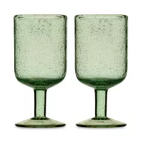 Набор из 2-х бокалов для вина, 410 мл, 17 см, стекло, зеленый, серия Flowi, LIBERTY JONES, Россия, 