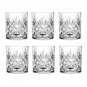 Набор из 6-ти стаканов для виски, 340 мл, хрустальное стекло, серия Melodia, RCR, Италия, Стаканы для виски RCR