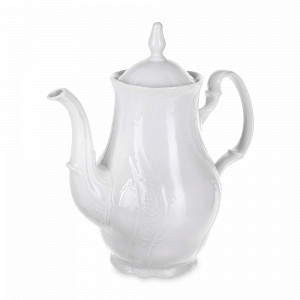 Кофейник , 1.2 л, фарфор, белый, серия Недекорированный, BERNADOTTE, Чехия, Кофейные пары