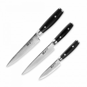 Набор из 3-х кухонных ножей поварская тройка, серия RAN, YAXELL, Япония, YAXELL (Япония)