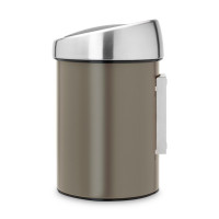 Контейнер настенный для мусора, 3 л, нержавеющая сталь, платина, серия TOUCH BIN, BRABANTIA, Бельгия_00795850043462262082.jpg
