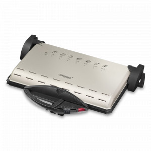 Гриль - вафельница, 12 х 46 х 34 см, нержавеющая сталь, алюминий, шампань, черный, STEBA, Германия, STEBA (Германия)