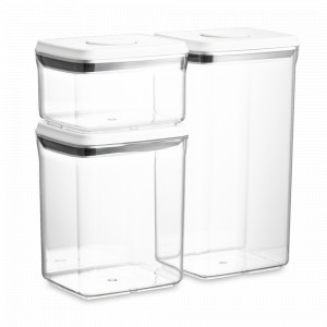 Набор из 3-х контейнеров для хранения с вакуумной крышкой, 520 мл, 1.25 л, 2 л, пластик, серия Click, WO HOME, Германия, WO HOME (Германия)