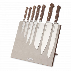 Набор кухонных ножей, 7 штук, на магнитной подставке ComposeEat, серия Classic Walnut, BERGER CUTLERY, Германия, Набор ножей