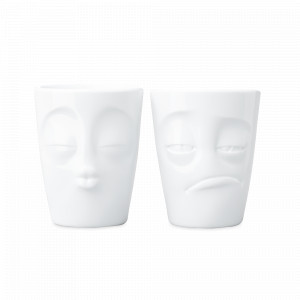 Набор из 2-х кружек, 350 мл, фарфор, белый, серия Grumpy  Impish, TASSEN, Германия, 