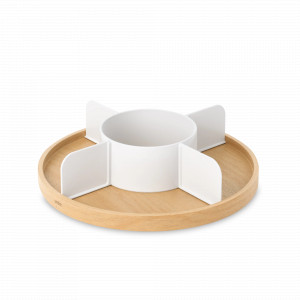 Органайзер для специй, 30 х 9 см, пластик ABS, дерево, белый, бежевый, серия Bellwood, UMBRA, Канада, UMBRA (Канада)