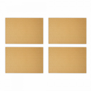 Набор из 4-х подстановочных прямоугольных салфеток, 33 х 48 см, пвх, золотистый, серия Shimmer, WO HOME, Германия, Салфетки подстановочные