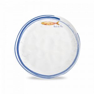 Тарелка обеденная, 26 см, фарфор, декор, серия Морской берег, EASY LIFE (R2S), Италия, Красивые тарелки для сервировки