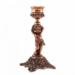 Подсвечник «Ангел», медь с чернением, серия Летний сад, Кольчугинский Мельхиор, Россия, Подсвечники и канделябры