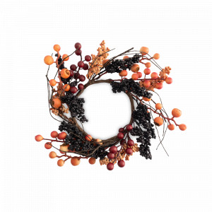 Декор - венок «Ягоды», 28 см, полиэстер, пенопласт, серия Bright Pumpkin, ANNA LAFARG, Китай, Предметы интерьера