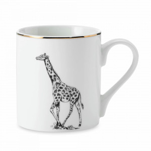 Кружка Жираф, 280 мл, фарфор, белый, золотистый, серия Mikasa Hampton, KITCHEN CRAFT, Великобритания, Белые кружки