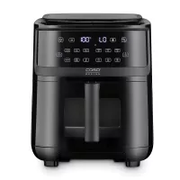 Аэрофритюрница с программой приготовления на пару 3 в 1, 7 л, пластик, черный, CASO, Германия, 