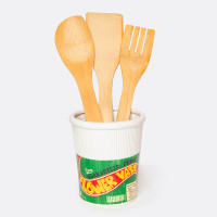 Ваза для цветов Noodle Pot, 12.5 см, керамика, белый, декор, серия Corner Shop, DOIY, Испания_00822820053384375744.jpg