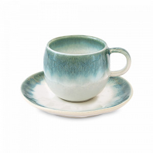 Пара чайная, 120 мл, фарфор, голубой, серия Nuances, EASY LIFE (R2S), Италия, Чайные пары