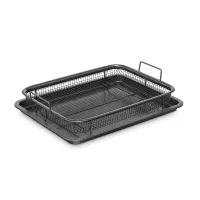 Противень для запекания с решеткой - гриль, 25 х 33 см, углеродистая сталь, нержавеющая сталь AISI 201, серия Roast Masters, LIBERTY JONES, Россия, 